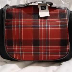 NWT GAP Insulated Tartan Plaid Print Lunch Bag Shoulder Strap With Compartments